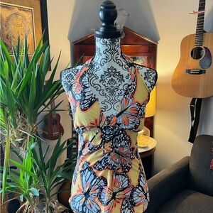 Butterfly Print Halter Top